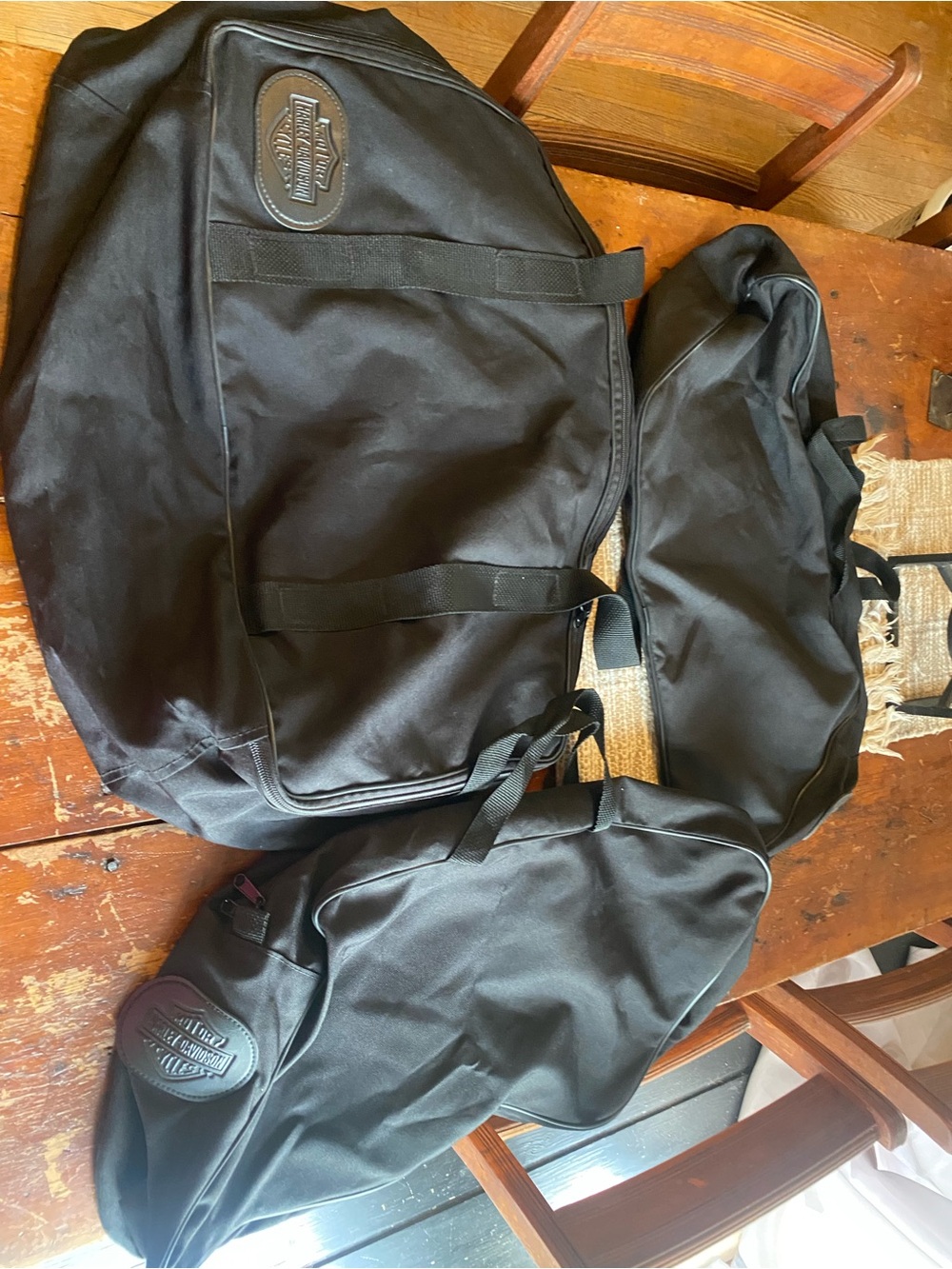 Harley-Davidson Black 3-Piece Motorcycle Bag Set